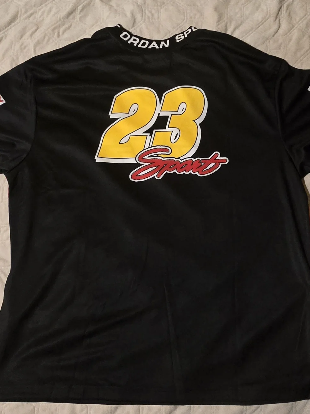 Air Jordan Motorsport Cement 23XI Racing Jersey Shirt, Size 2XL IB8813-011
